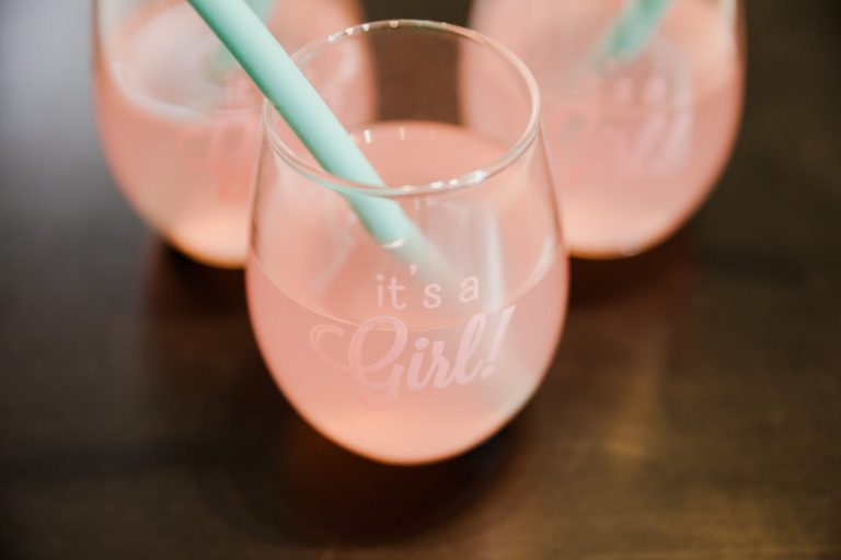 pink juice in glasses