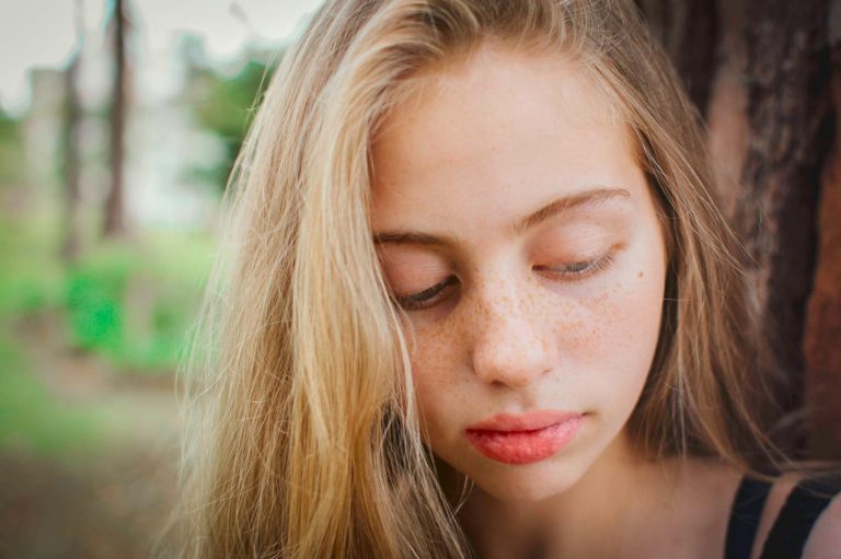 close up photography of woman
